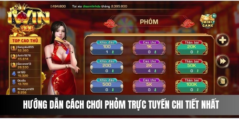 Hướng dẫn cách chơi Phỏm trực tuyến chi tiết nhất