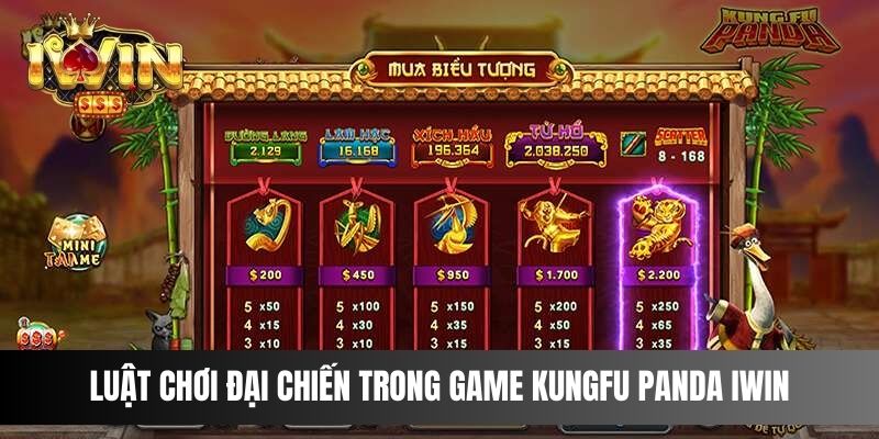 Luật chơi Đại Chiến trong game Kungfu Panda IWIN