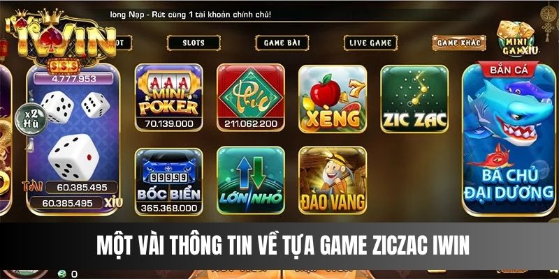 Một vài thông tin về tựa game Ziczac IWIN